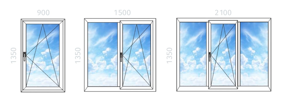 Регулировка окна по горизонтали и вертикали